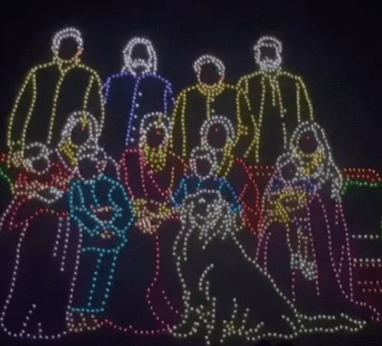 Isha Ambani and Akash Birthday Lights Up Jamnagar Sky with a Magical Drone Show Depicting Their Life Journey